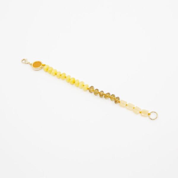 BEADED BRACELET IN YELLOW BEADED BRACELET IN YELLOW