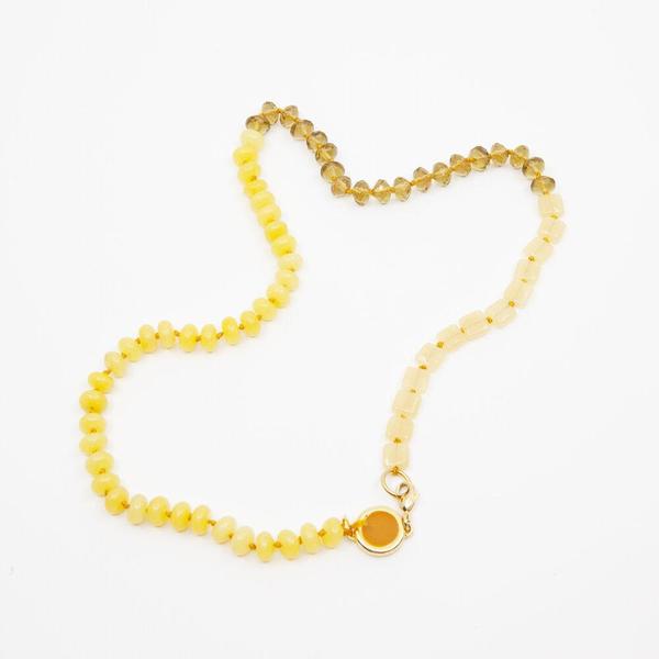 BEADED NECKLACE IN YELLOW BEADED NECKLACE IN YELLOW