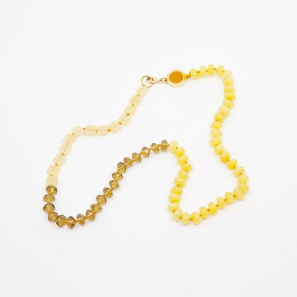 BEADED NECKLACE IN YELLOW BEADED NECKLACE IN YELLOW
