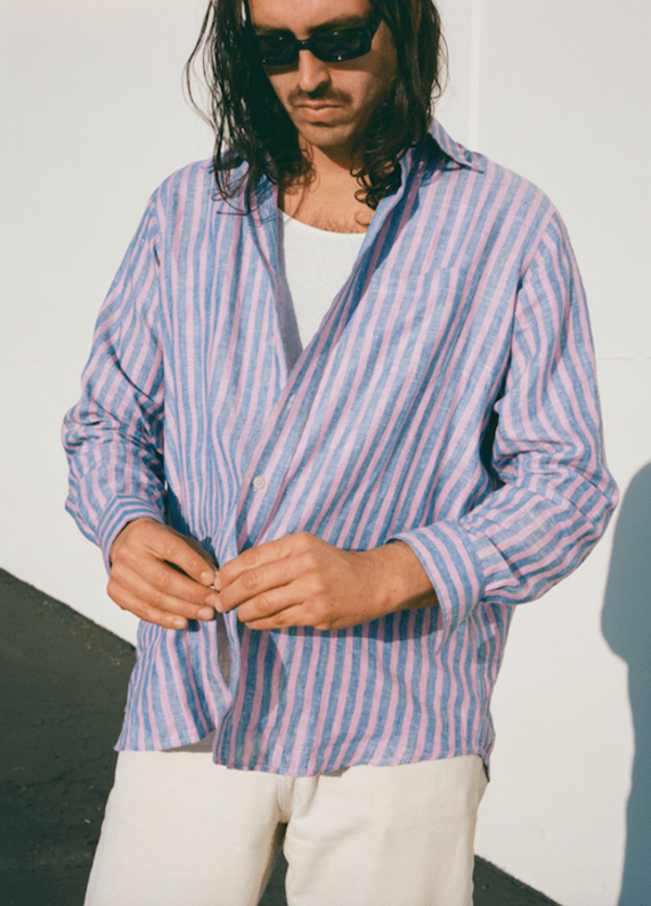 THE ONE Linen Shirt - Sunset Stripe THE ONE Linen Shirt - Sunset Stripe