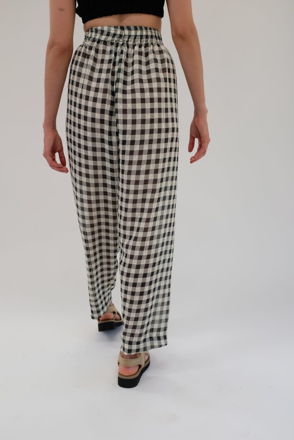 Beklina Basic Pant - Black Gingham Beklina Basic Pant - Black Gingham