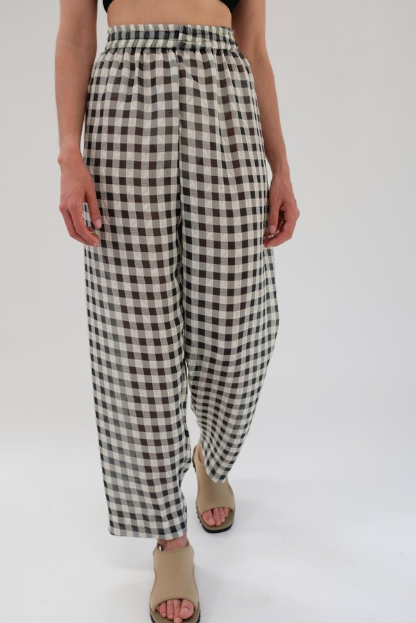 Beklina Basic Pant - Black Gingham Beklina Basic Pant - Black Gingham