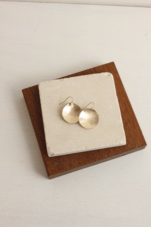 CLP large concave disk earrings CLP large concave disk earrings