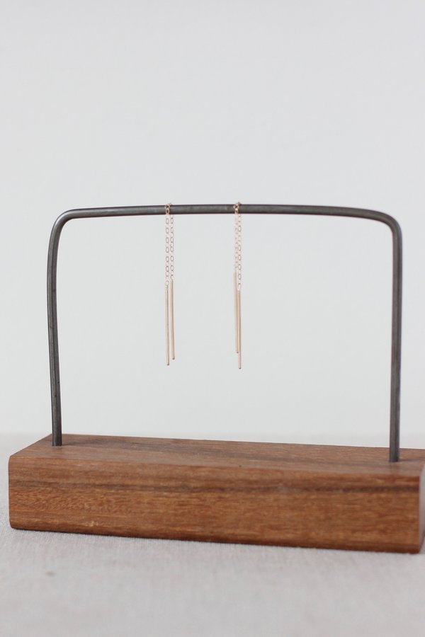 CLP Threader Goldfill Wire and Chain Earrings CLP Threader Goldfill Wire and Chain Earrings