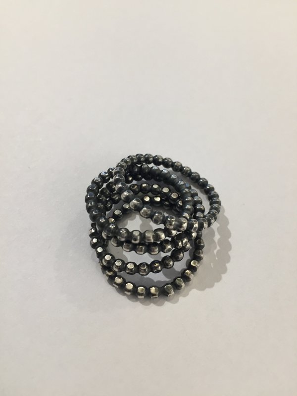 India Wysong Beaded Stacking Rings India Wysong Beaded Stacking Rings