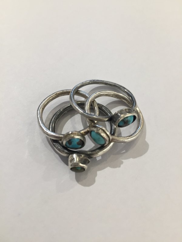 India Wysong Petite Turquoise Rings India Wysong Petite Turquoise Rings