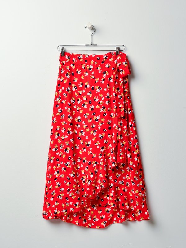 CELESTE WRAP SKIRT_RED CELESTE WRAP SKIRT_RED