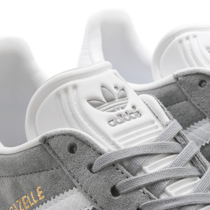 adidas gazelle silver green womens adidas Gazelle Shoes - Kids - Grey Three / Cloud White / Gold main image 0