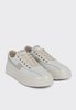 Stepney Workers Club Dellow S Strike Leather Sneakers - White/Putty - Thumbnail 2