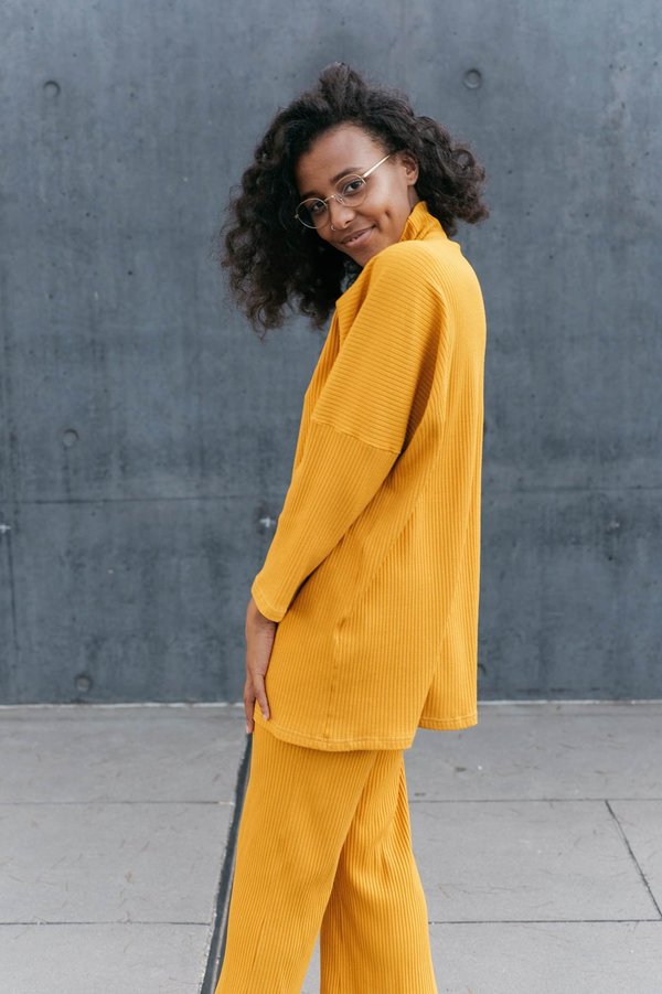 PRE ORDER: Artist Rib Jumper in Saffron PRE ORDER: Artist Rib Jumper in Saffron