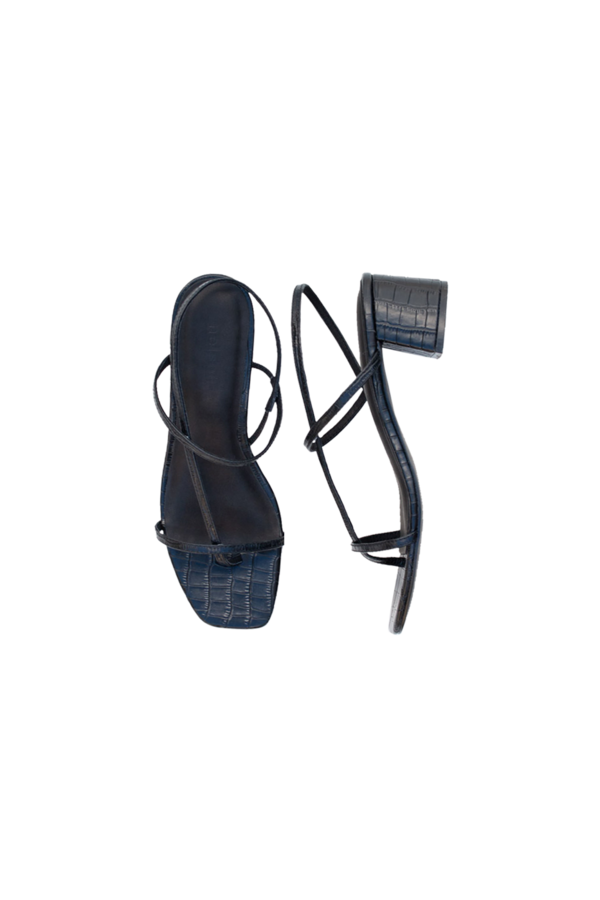 Nelson Made Juliette Sandal - Black Croc Nelson Made Juliette Sandal - Black Croc