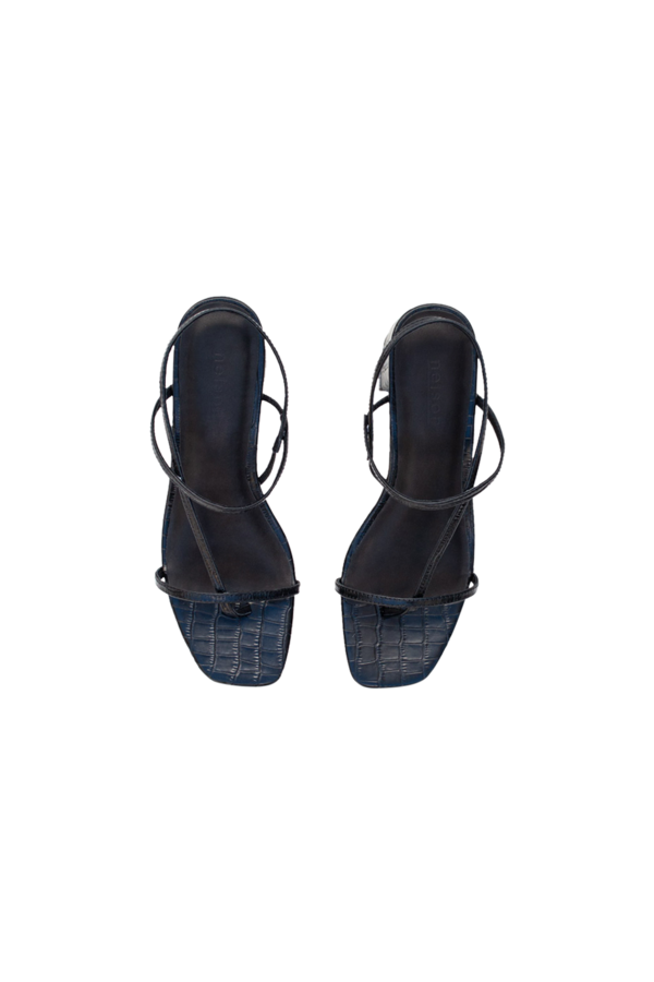 Nelson Made Juliette Sandal - Black Croc Nelson Made Juliette Sandal - Black Croc