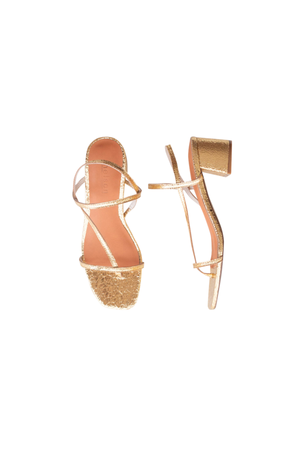 Nelson Made Juliette Sandal - Gold Crinkle Nelson Made Juliette Sandal - Gold Crinkle