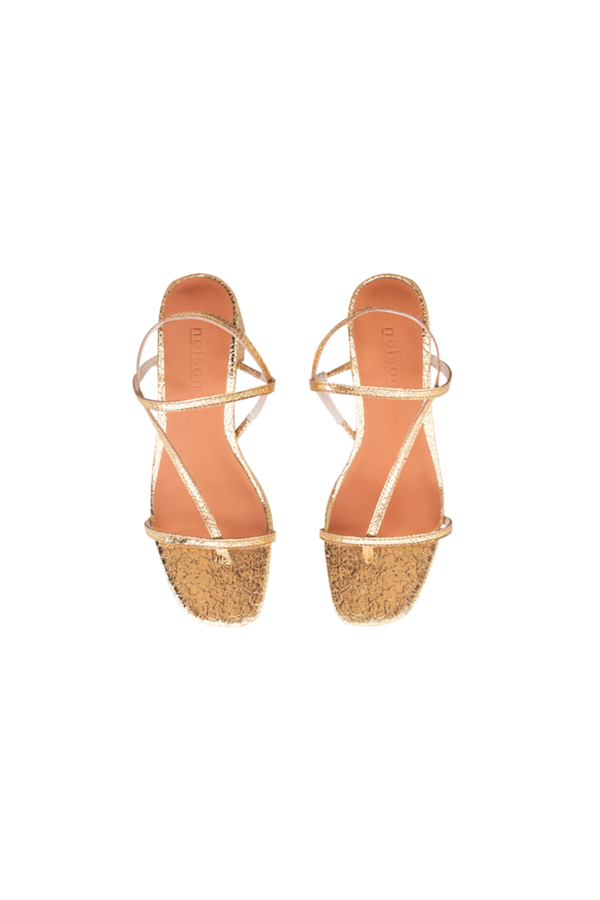 Nelson Made Juliette Sandal - Gold Crinkle Nelson Made Juliette Sandal - Gold Crinkle