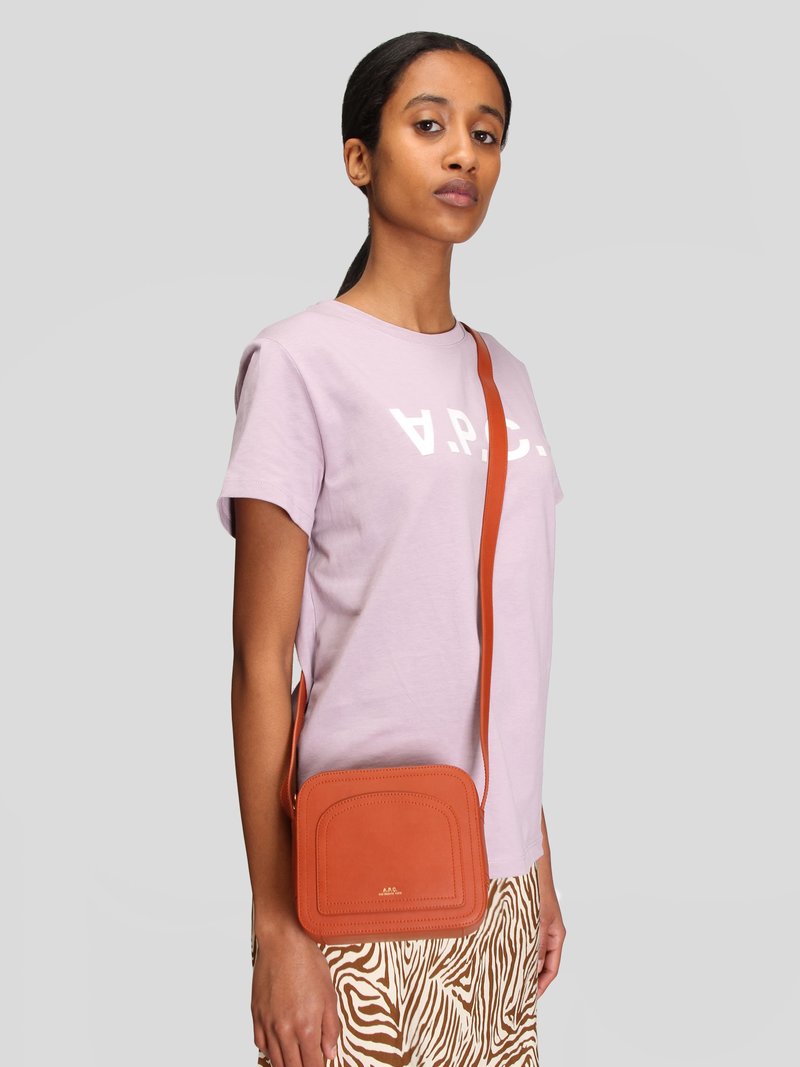 A.P.C. LOUISETTE レザー ショルダーバッグ A.P.C. Sac Louisette bag - Muscade | Garmentory