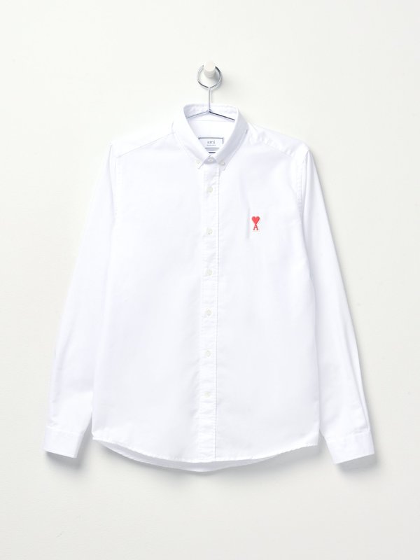 BUTTON-DOWN SHIRT AMI DE COEUR_WHITE/100 BUTTON-DOWN SHIRT AMI DE COEUR_WHITE/100