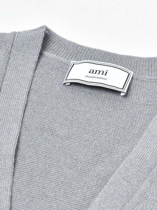 CARDIGAN AMI DE COEUR_HEATHER GREY/055 CARDIGAN AMI DE COEUR_HEATHER GREY/055