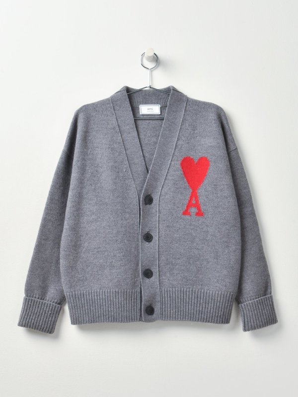 CARDIGAN COEUR_HEATHER GREY/055 CARDIGAN COEUR_HEATHER GREY/055