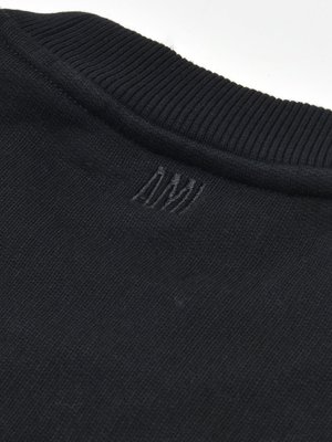 CREWNECK SWEATER AMI DE COEUR_NOIR/001 CREWNECK SWEATER AMI DE COEUR_NOIR/001