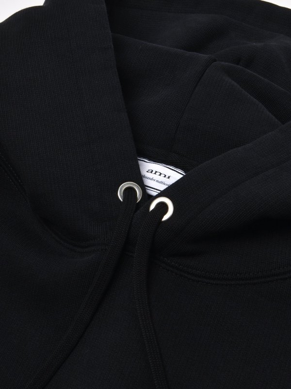 HOODIE WITH OVERSIZE AMI DE CUR_NOIR/001 HOODIE WITH OVERSIZE AMI DE CUR_NOIR/001