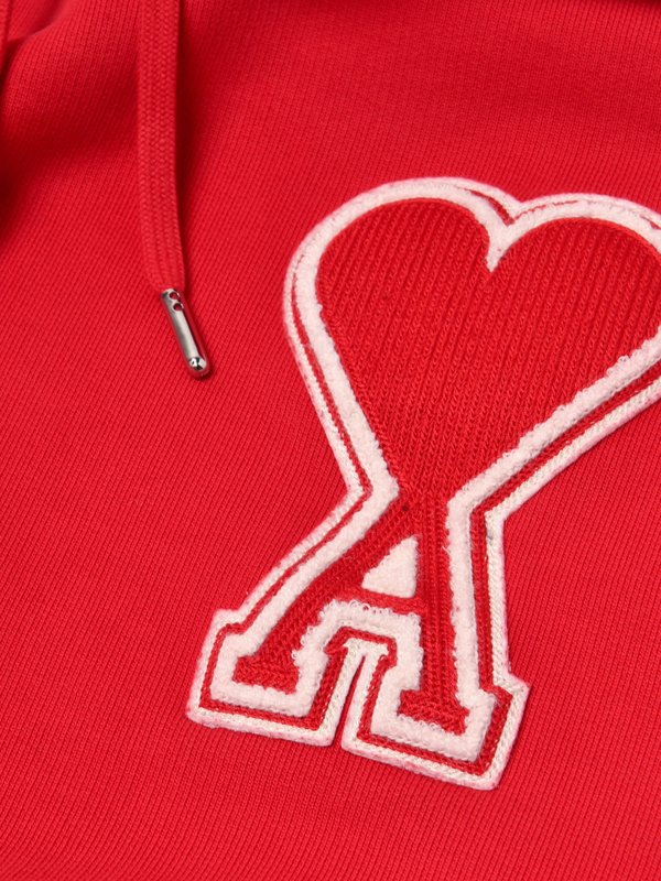 HOODIE WITH OVERSIZE AMI DE CUR_ROUGE/600 HOODIE WITH OVERSIZE AMI DE CUR_ROUGE/600