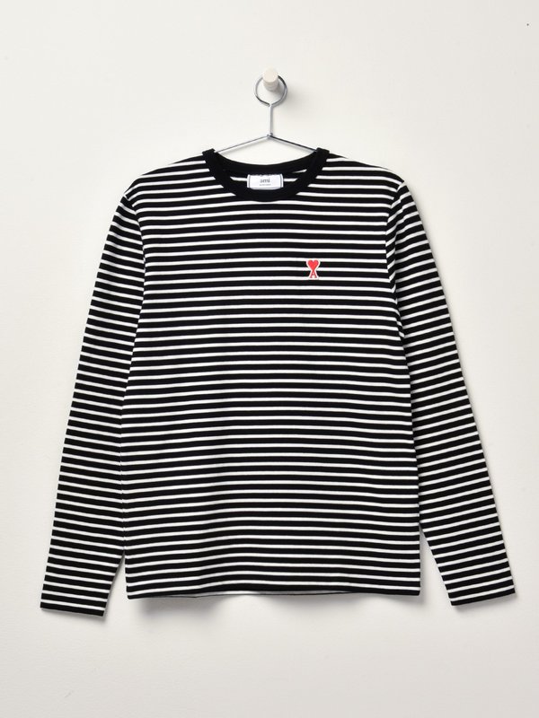 MARINIÈRE AMI DE COEUR_OFF-WHITE.BLACK.151 MARINIÈRE AMI DE COEUR_OFF-WHITE.BLACK.151