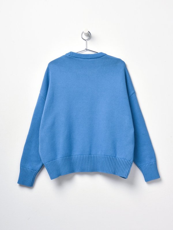 OVERSIZE AMI DE COEUR CREWNECK SWEATER_BLUE/400 OVERSIZE AMI DE COEUR CREWNECK SWEATER_BLUE/400