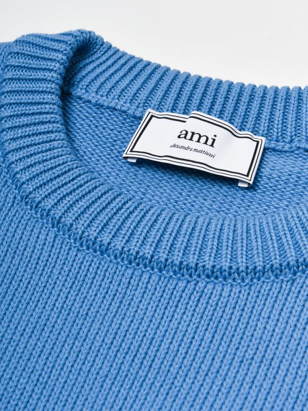 OVERSIZE AMI DE COEUR CREWNECK SWEATER_BLUE/400 OVERSIZE AMI DE COEUR CREWNECK SWEATER_BLUE/400