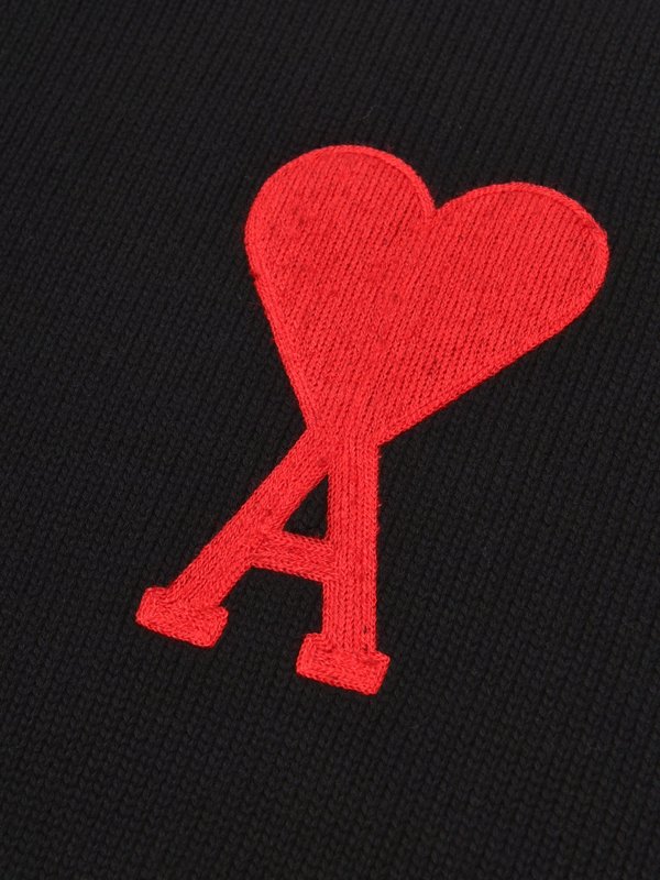 OVERSIZE AMI DE COEUR CREWNECK SWEATER_NOIR/001 OVERSIZE AMI DE COEUR CREWNECK SWEATER_NOIR/001