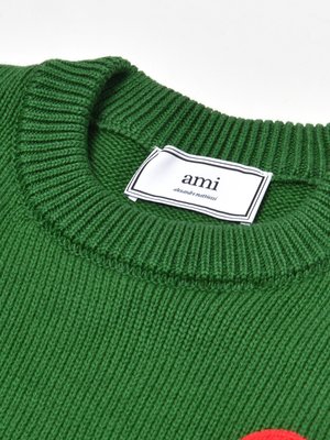 OVERSIZE AMI DE COEUR CREWNECK SWEATER_VERT/300 OVERSIZE AMI DE COEUR CREWNECK SWEATER_VERT/300