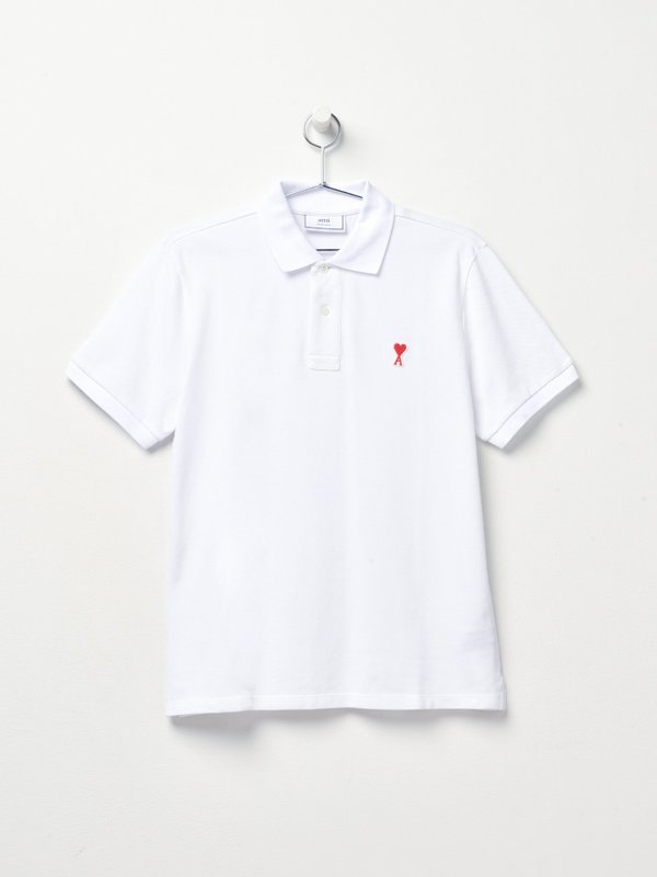 POLO SHIRT AMI DE COEUR_WHITE/100 POLO SHIRT AMI DE COEUR_WHITE/100