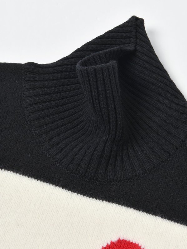 PULL RAYE COEUR_NOIR/BLANC/004 PULL RAYE COEUR_NOIR/BLANC/004