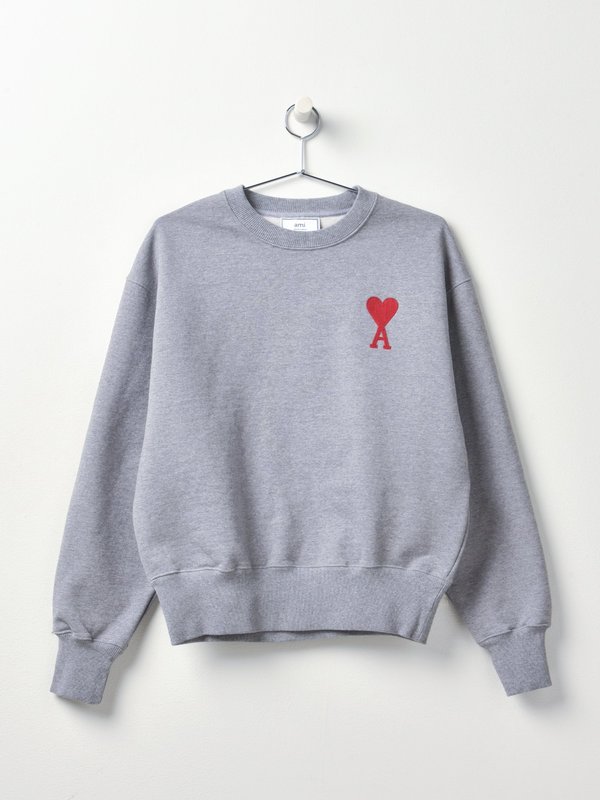 SWEATSHIRT AMI DE COEUR_HEATHER GREY/055 SWEATSHIRT AMI DE COEUR_HEATHER GREY/055