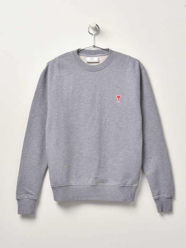 SWEATSHIRT AMI DE COEUR_HEATHER GREY/055 SWEATSHIRT AMI DE COEUR_HEATHER GREY/055