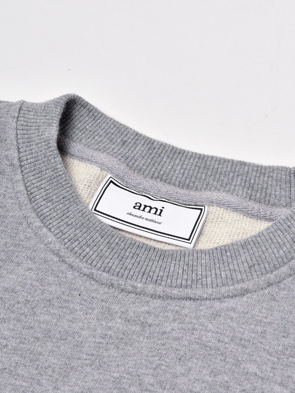 SWEATSHIRT AMI DE COEUR_HEATHER GREY/055 SWEATSHIRT AMI DE COEUR_HEATHER GREY/055