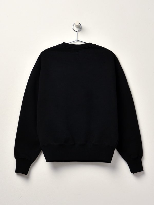 SWEATSHIRT WITH OVERSIZE AMI DE COEUR_NOIR/001 SWEATSHIRT WITH OVERSIZE AMI DE COEUR_NOIR/001