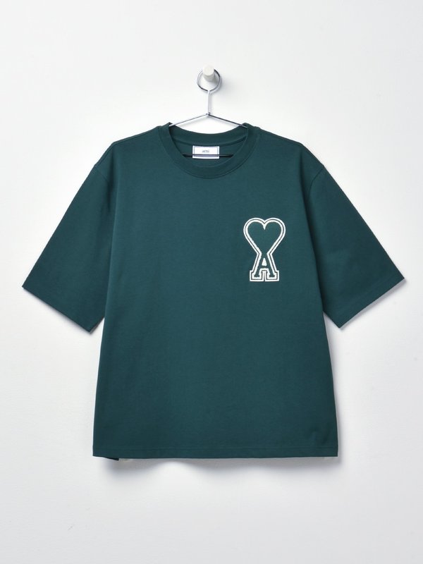 T-SHIRT WITH OVERSIZE AMI DE COEUR_VERT/300 T-SHIRT WITH OVERSIZE AMI DE COEUR_VERT/300