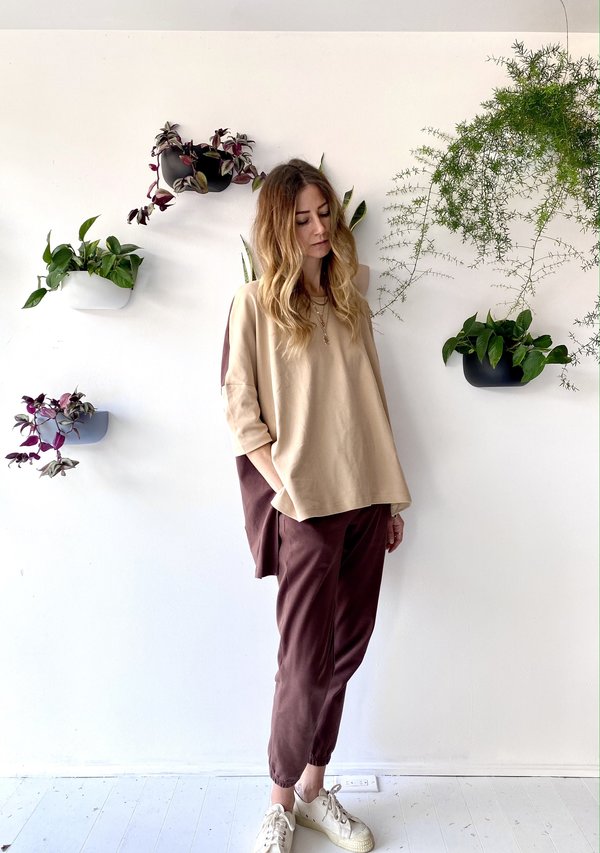 UNISEX homme femme tarquin two tone tee - Tan/ dark brown UNISEX homme femme tarquin two tone tee - Tan/ dark brown