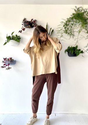 UNISEX homme femme tarquin two tone tee - Tan/ dark brown UNISEX homme femme tarquin two tone tee - Tan/ dark brown