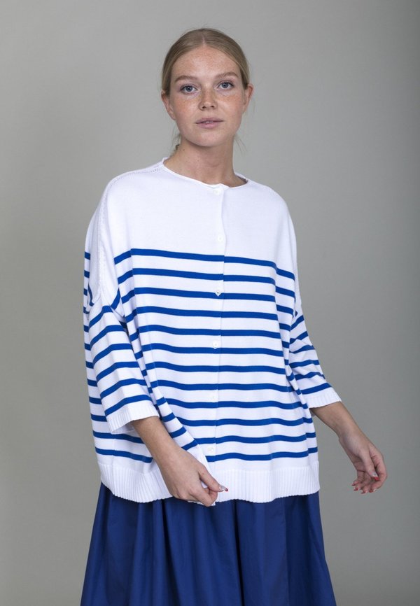 Gallego Desportes Cardigan - Blue Stripe Gallego Desportes Cardigan - Blue Stripe