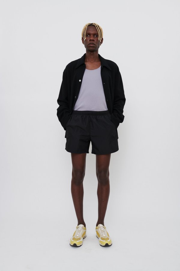 Our Legacy Poly Drape Tech Trunks Shorts - Black | Garmentory
