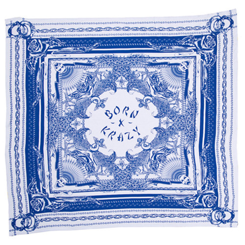 BORN X RAISED BORN X KRAZY FLAG BANDANA / WHITE | Garmentory