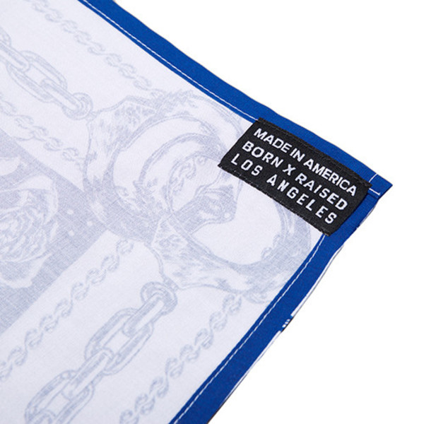 BORN X RAISED BORN X KRAZY FLAG BANDANA / WHITE | Garmentory