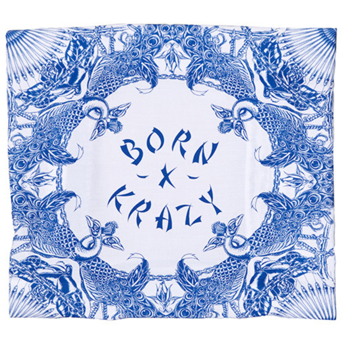 BORN X RAISED BORN X KRAZY FLAG BANDANA / WHITE | Garmentory