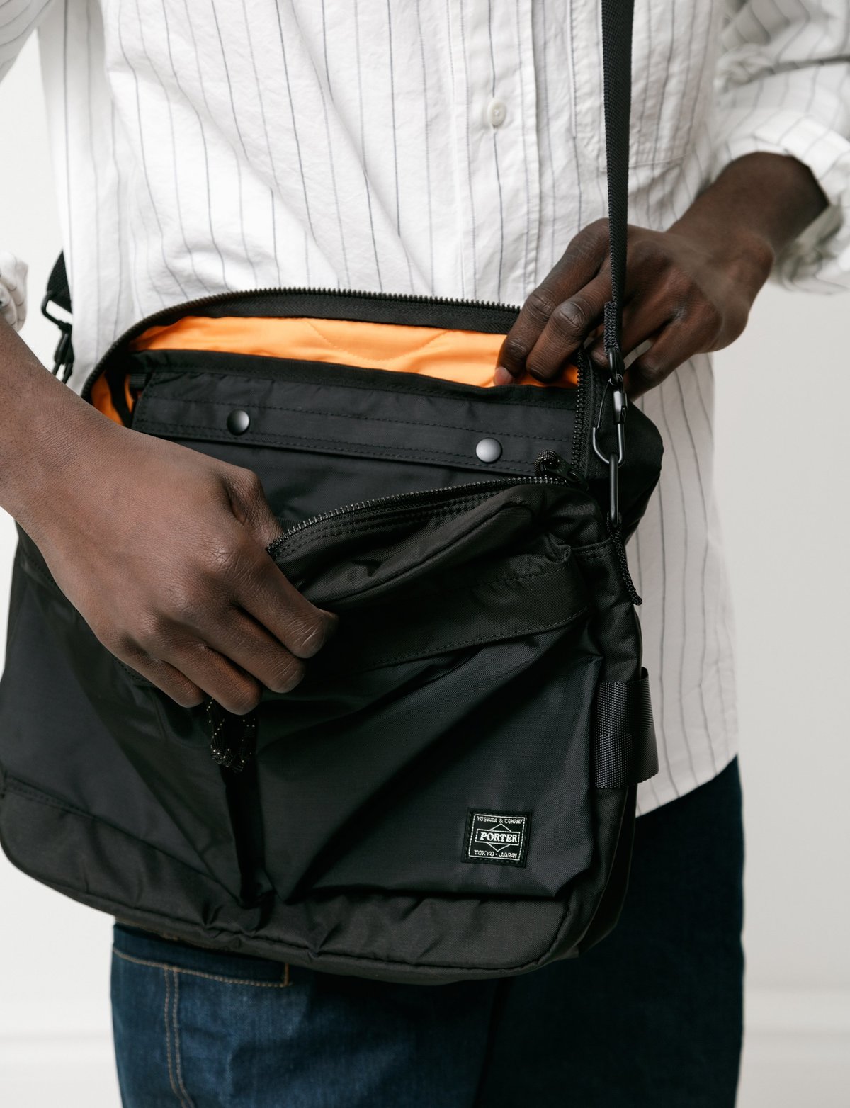 PORTER / FORCE SHOULDER BAG ブラック Porter Force Shoulder Bag - Black | Garmentory