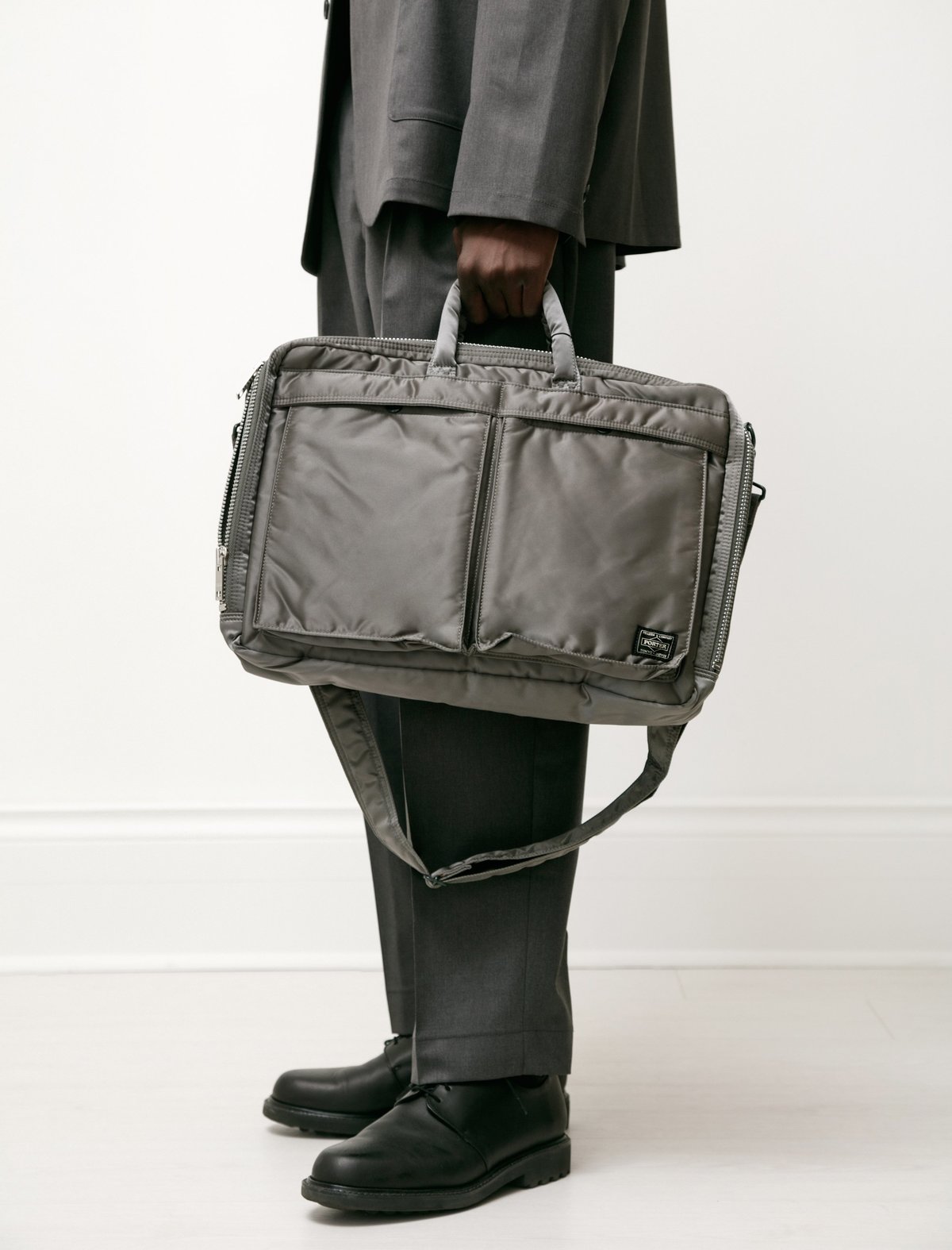 Porter Tanker 2Way Briefcase - Silver | Garmentory