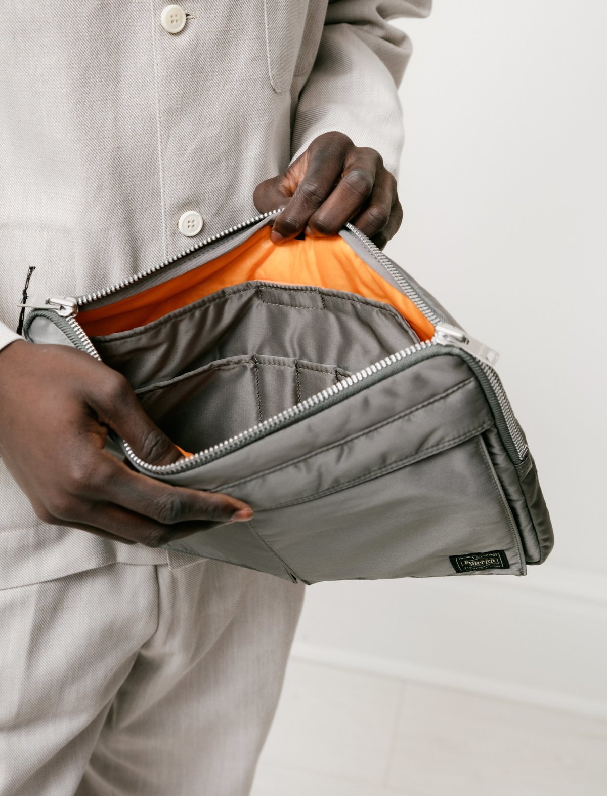 Porter Tanker Document Case - Silver/Grey | Garmentory