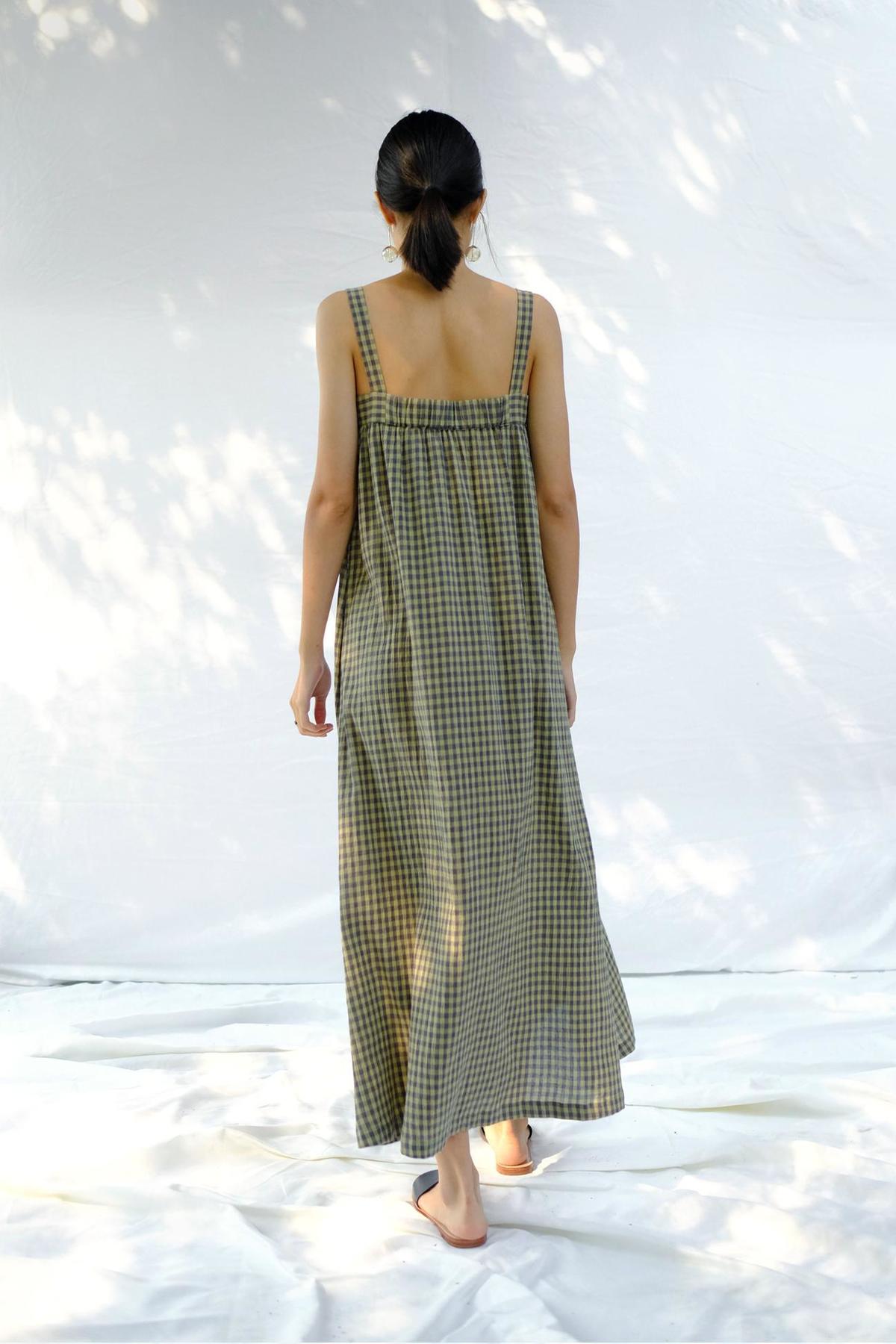 Micaela Greg Column Dress - Gingham | Garmentory