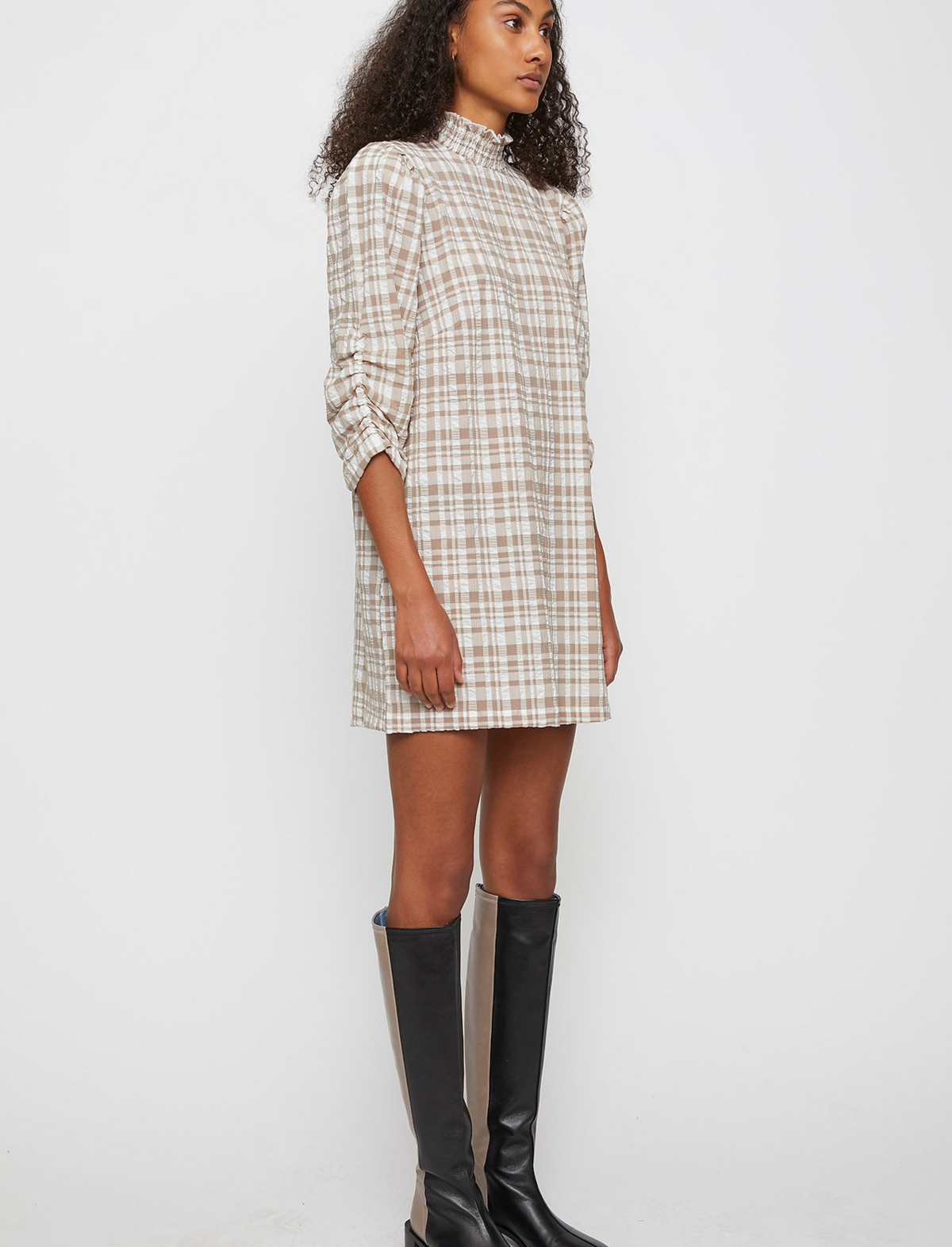 Just Female Hamilton Dress - Check - Image 2 of 4