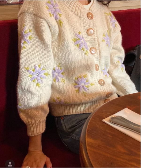 Tach Clothing Lucero Sweater Beige/Lilac Garmentory